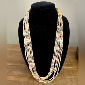 PEARL BEADED NECKLACE MULTICOLORED